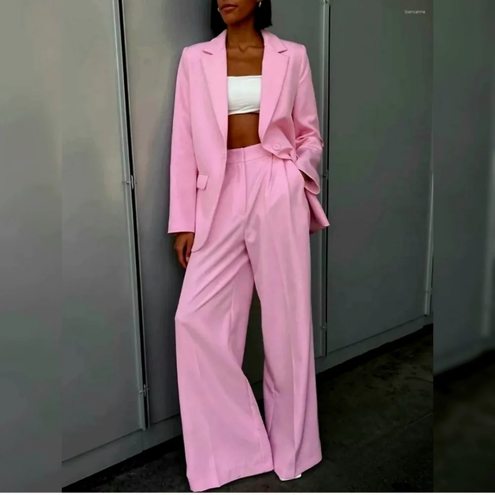 ZARA SET 2 pc BLAZER AND WIDE PANT size XS/S